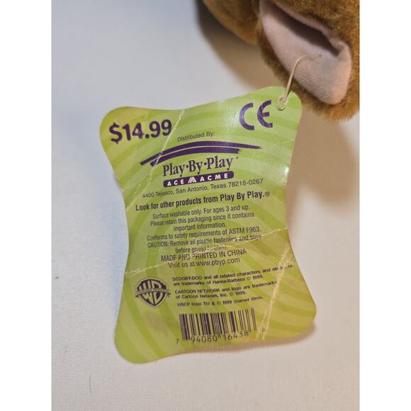 15” Cartoon Network Scooby Doo Plush Sitting Play By Play 1998 Soft - Picture 10 of 11